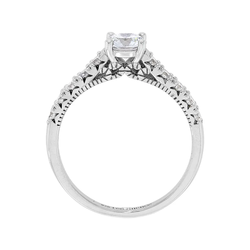 Anillo de compromiso en plata ley 925, rodinado - Colección Sueños