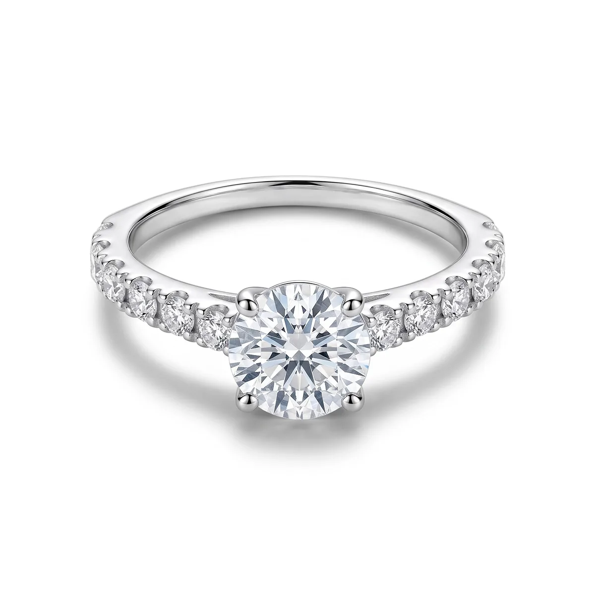 Anillo de compromiso en plata ley 925, rodinado - Colección Sueños