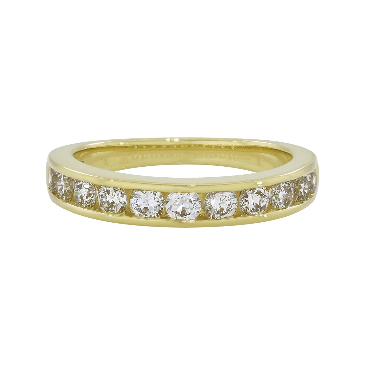 Argolla en oro amarillo de 18 Kilates, Cintillo, con diamante laboratorio de 0.75 Ct