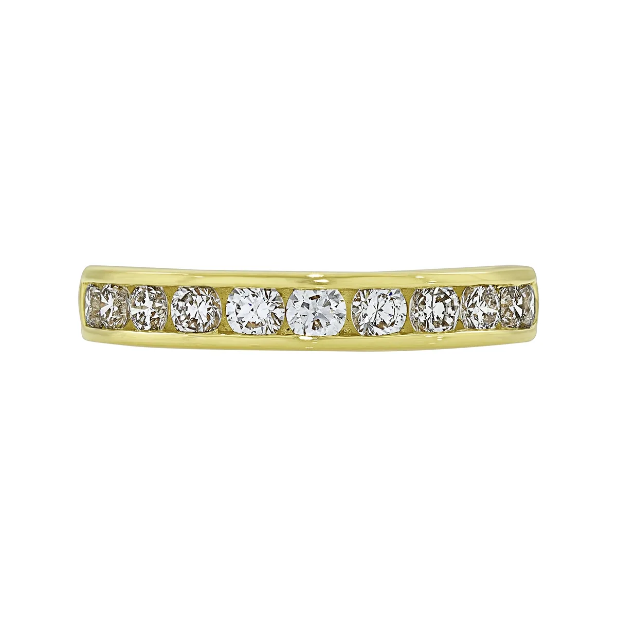 Argolla en oro amarillo de 18 Kilates, Cintillo, con diamante laboratorio de 0.75 Ct