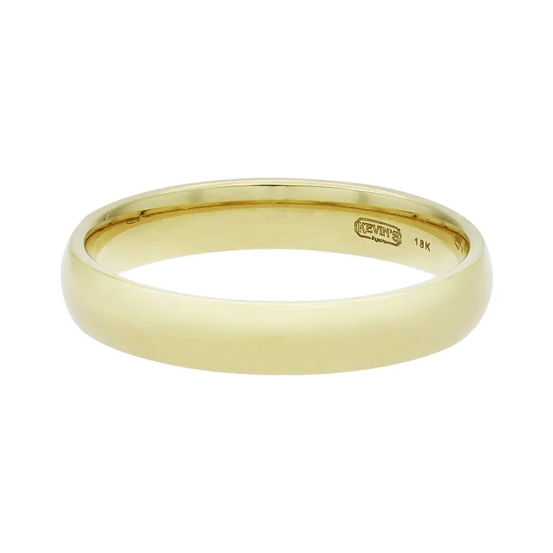 Argolla en oro amarillo de 18 Kilates, Plana, 4 mm. de ancho