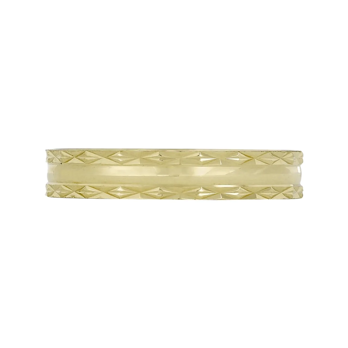 Argolla en oro amarillo de 18 Kilates con visos, Plana, 4 mm. de ancho
