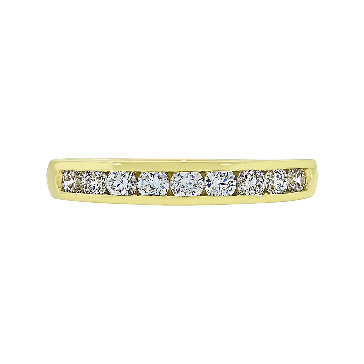 Argolla en oro amarillo de 18 Kilates, Cintillo, con diamante de laboratorio de 0.50 Ct
