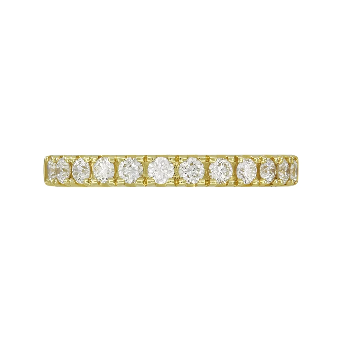 Argolla en oro amarillo de 18 Kilates, Cintillo, con diamantes de 0.04 Ct