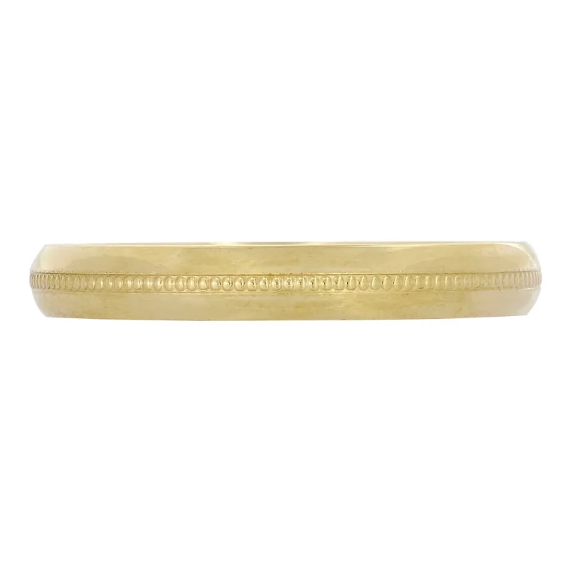 Argolla en oro amarillo de 18 Kilates con visos, 1/2 caña, 3.50 mm. de ancho