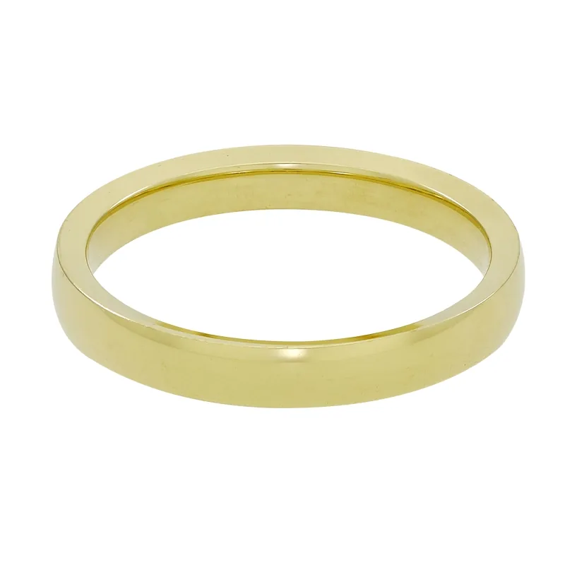 Argolla en oro amarillo de 18 Kilates, Plana, 3 mm. de ancho