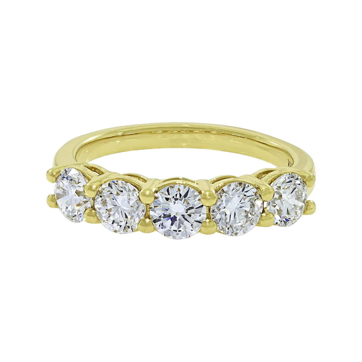 Argolla en oro amarillo de 18 Kilates, Cintillo, con diamante de laboratorio de 1.50 Ct