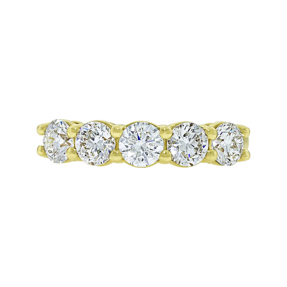 Argolla en oro amarillo de 18 Kilates, Cintillo, con diamante de laboratorio de 1.50 Ct
