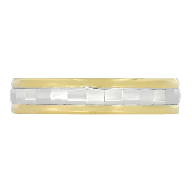 Argolla en oro amarillo de 18 Kilates con visos, Plana, 5 mm. de ancho