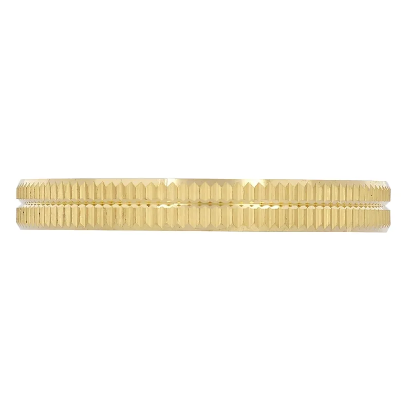 Argolla en oro amarillo de 18 Kilates con visos, Plana, 3 mm. de ancho