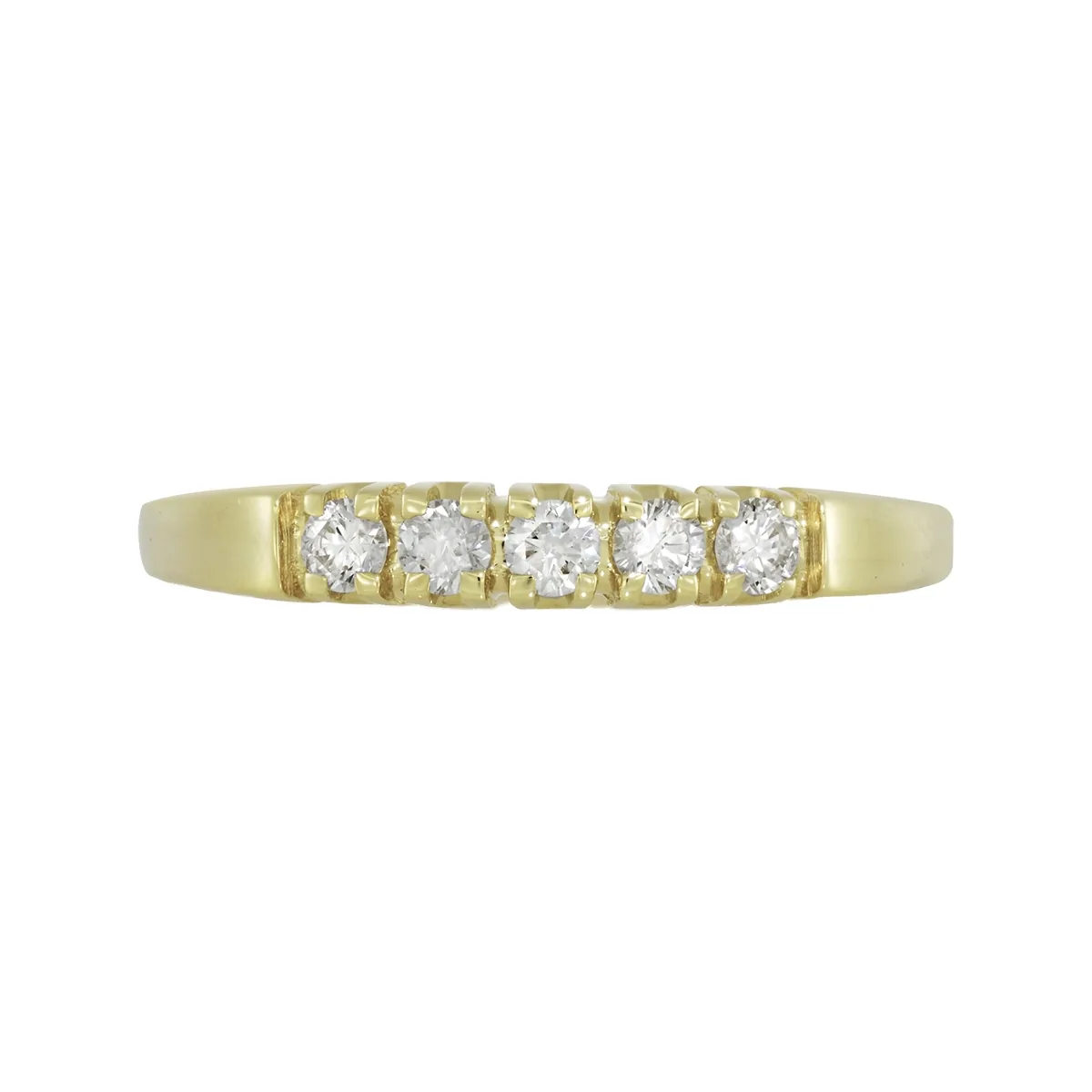 Argolla en oro amarillo de 18 Kilates, Cintillo, con diamante de laboratorio de 0.20 Ct