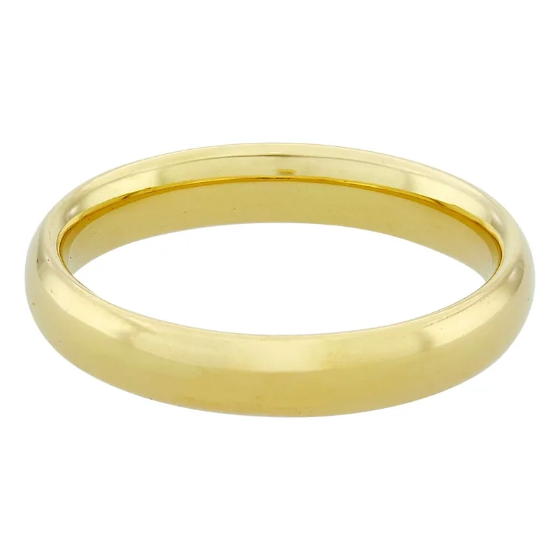 Argolla en oro amarillo de 18 Kilates, 1/2 caña, 4 mm. de ancho