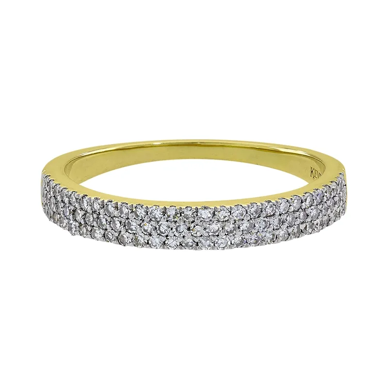 Argolla en oro amarillo de 18 Kilates, con diamantes de 0.29 Ct
