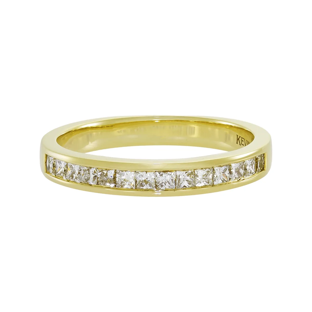 Argolla en oro amarillo de 18 Kilates, Cintillo, con diamante de laboratorio de 0.35 Ct