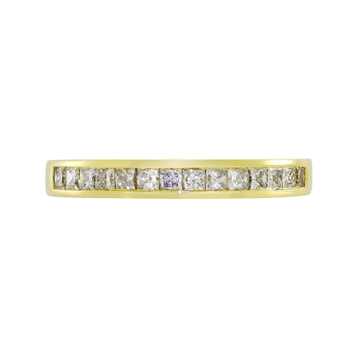 Argolla en oro amarillo de 18 Kilates, Cintillo, con diamante de laboratorio de 0.35 Ct
