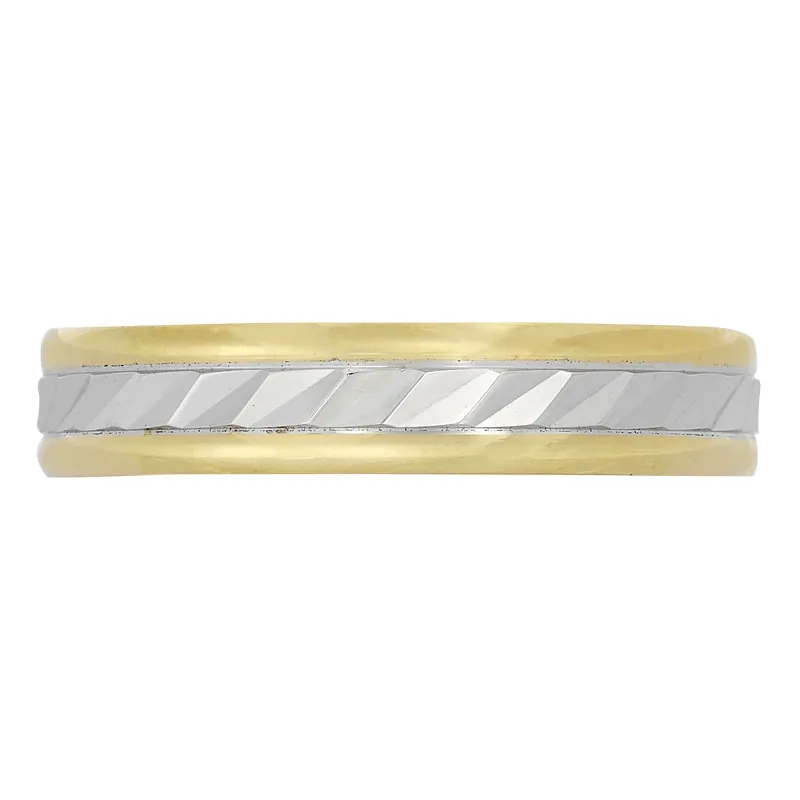 Argolla en oro amarillo de 18 Kilates con visos, Plana, 5 mm. de ancho