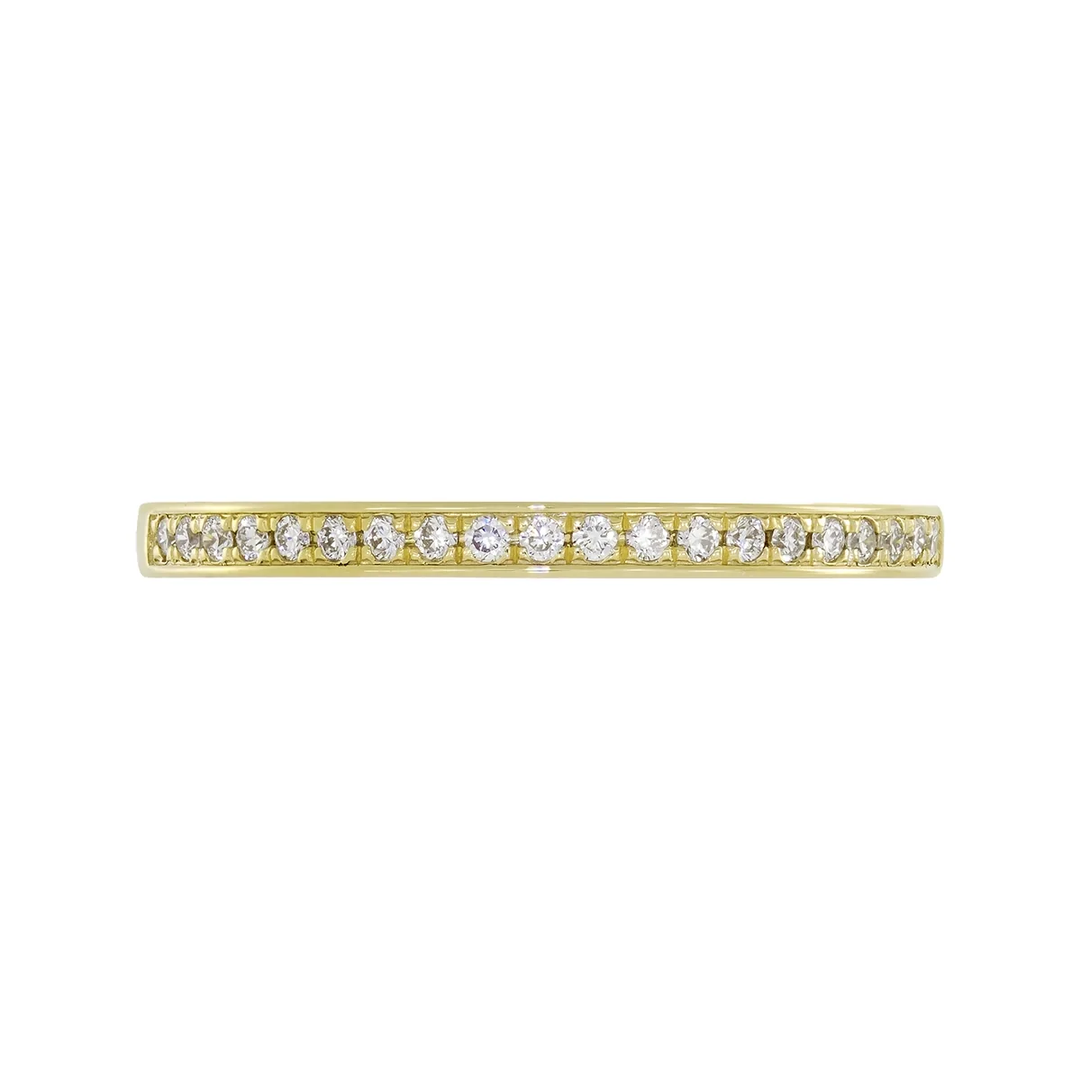 Argolla en oro amarillo de 18 Kilates, Cintillo, con diamante de laboratorio de 0.10 Ct, 2 mm. de ancho