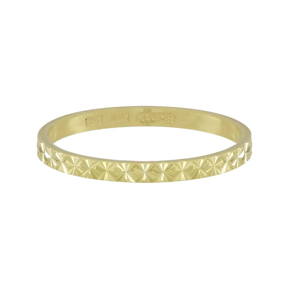 Argolla en oro amarillo de 18 Kilates con visos, Plana, 1.50 mm. de ancho