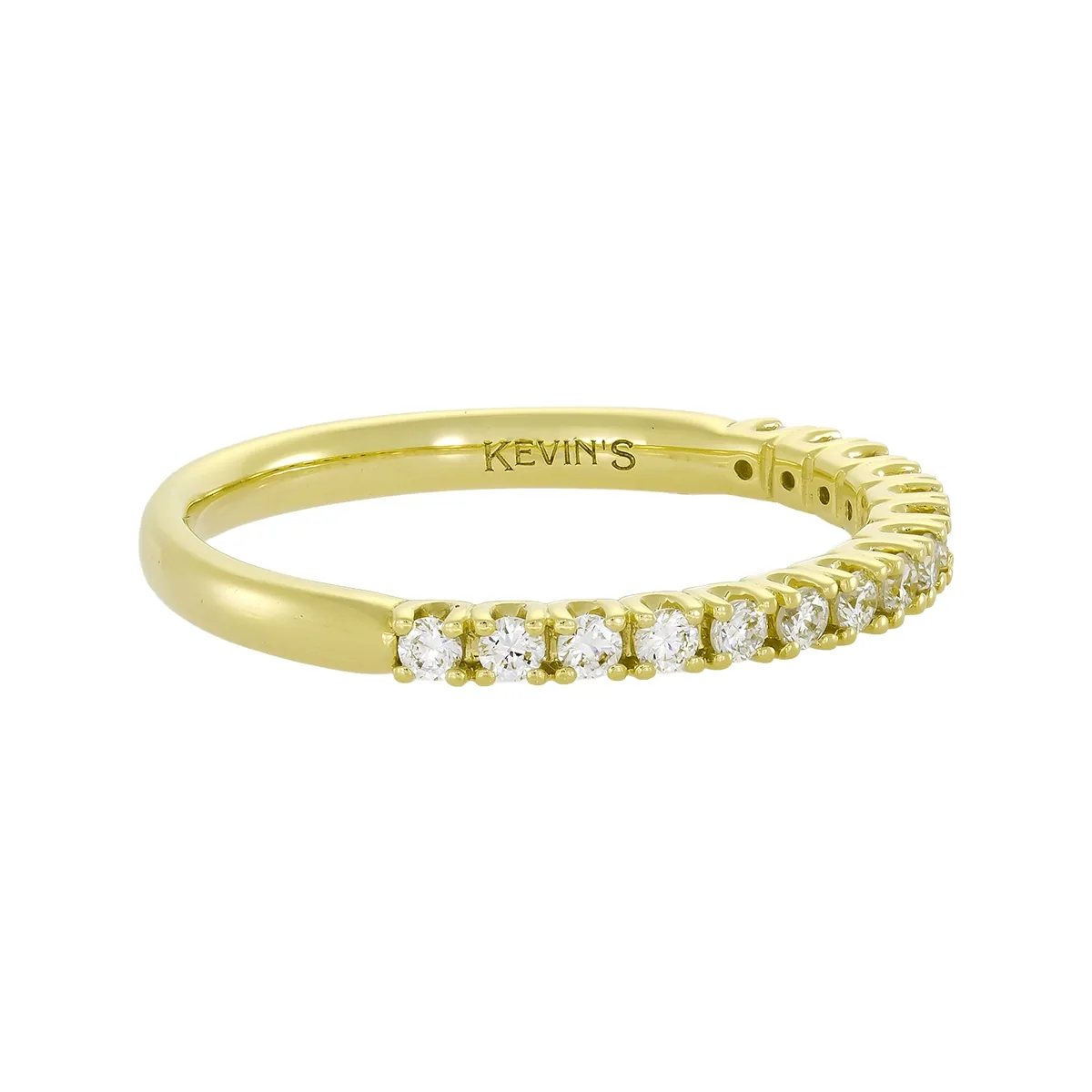 Argolla en oro amarillo de 18 Kilates, Cintillo, con diamante de laboratorio de 0.22 Ct, 2 mm. de ancho