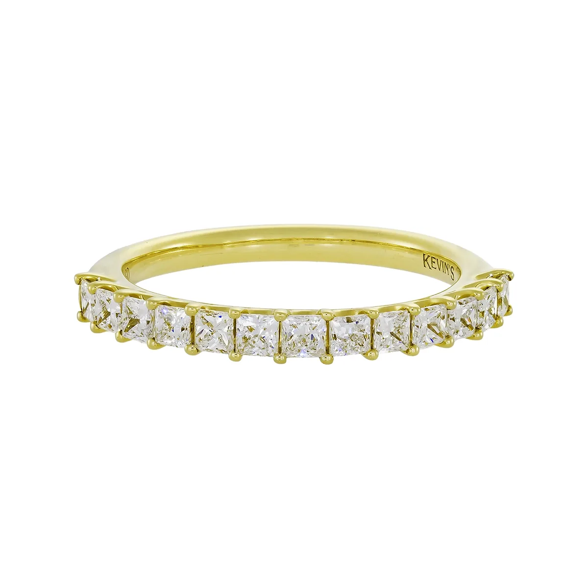 Argolla en oro amarillo de 18 Kilates, Cintillo, con diamante de laboratorio de 0.55 Ct, 2.50 mm. de ancho