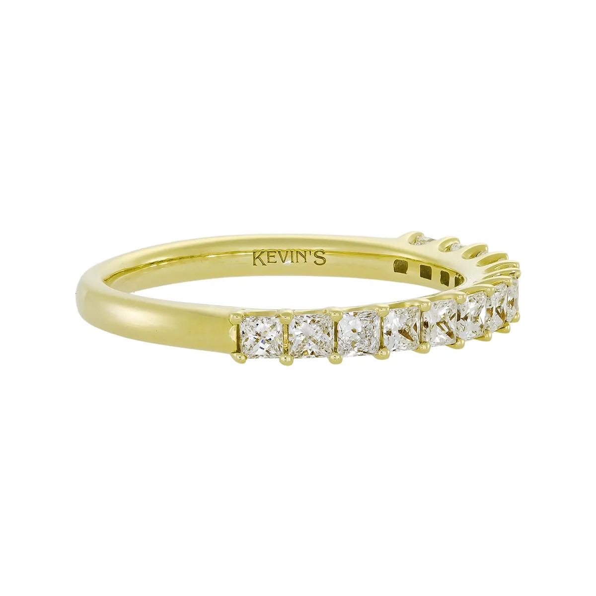 Argolla en oro amarillo de 18 Kilates, Cintillo, con diamante de laboratorio de 0.55 Ct, 2.50 mm. de ancho