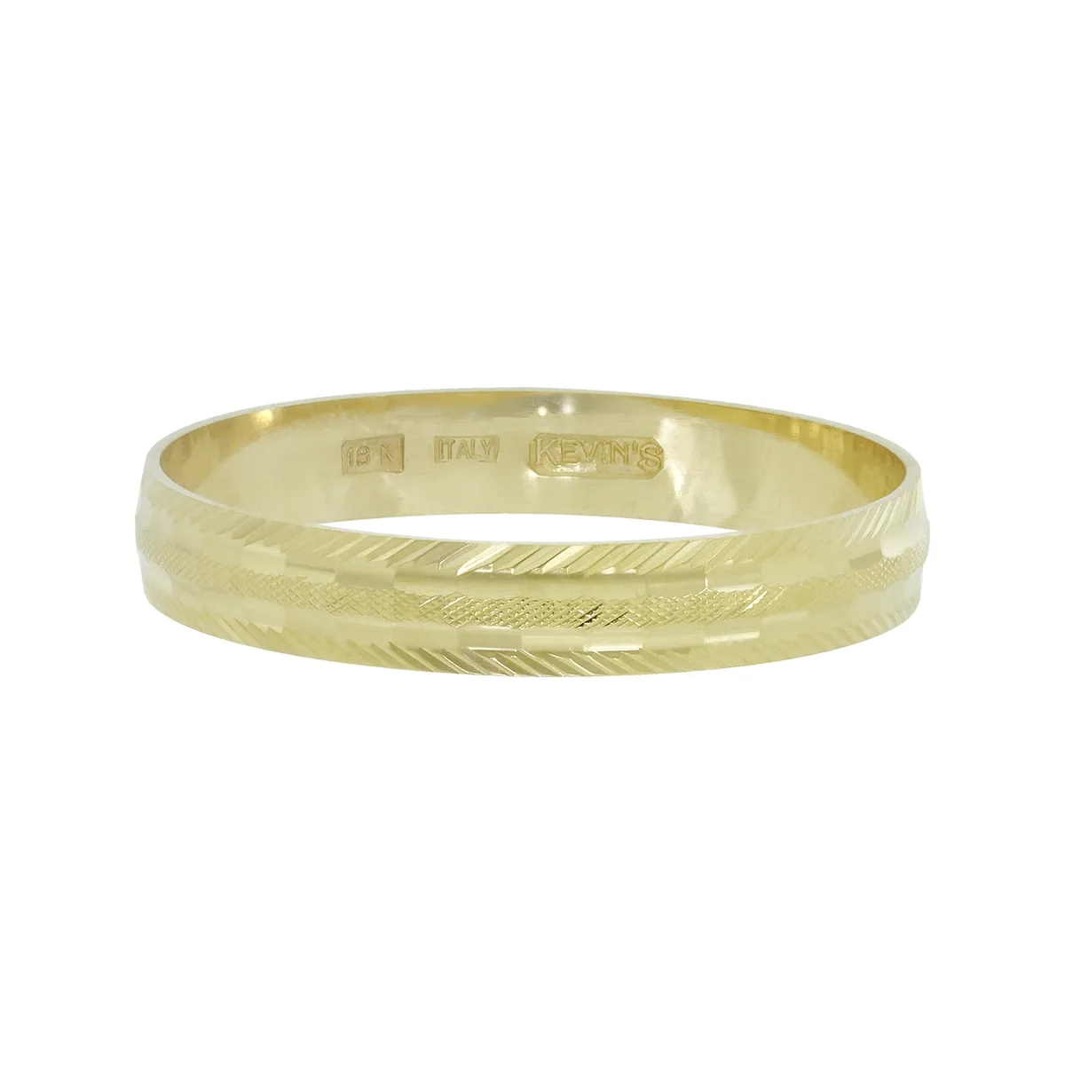 Argolla en oro amarillo de 18 Kilates con visos, Plana, 3 mm. de ancho