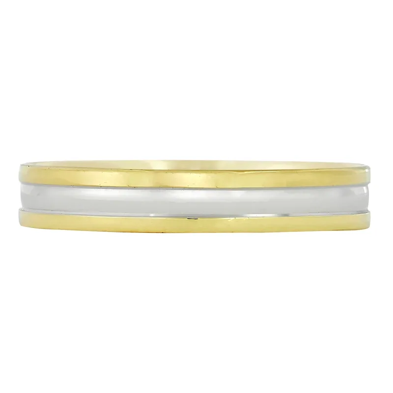 Argolla en oro amarillo de 18 Kilates, Plana, 4 mm. de ancho
