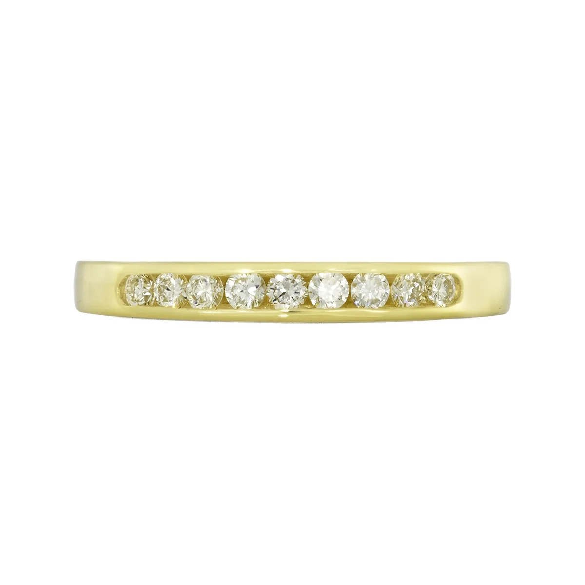 Argolla en oro amarillo de 18 Kilates, Cintillo, con diamante de laboratorio de 0.20 Ct