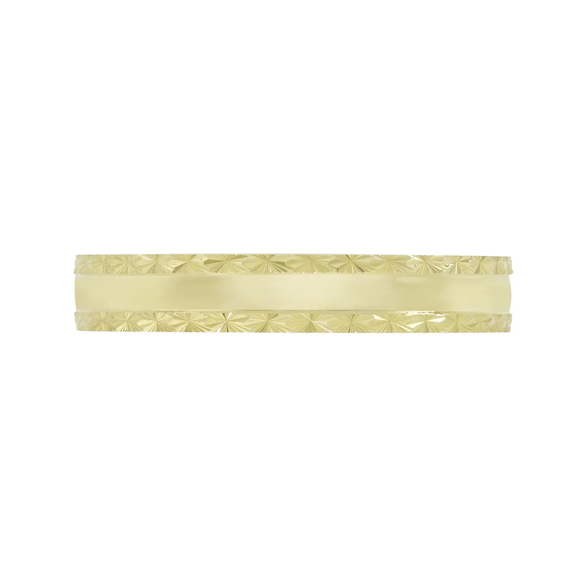 Argolla en oro amarillo de 18 Kilates con visos, Plana, 4 mm. de ancho