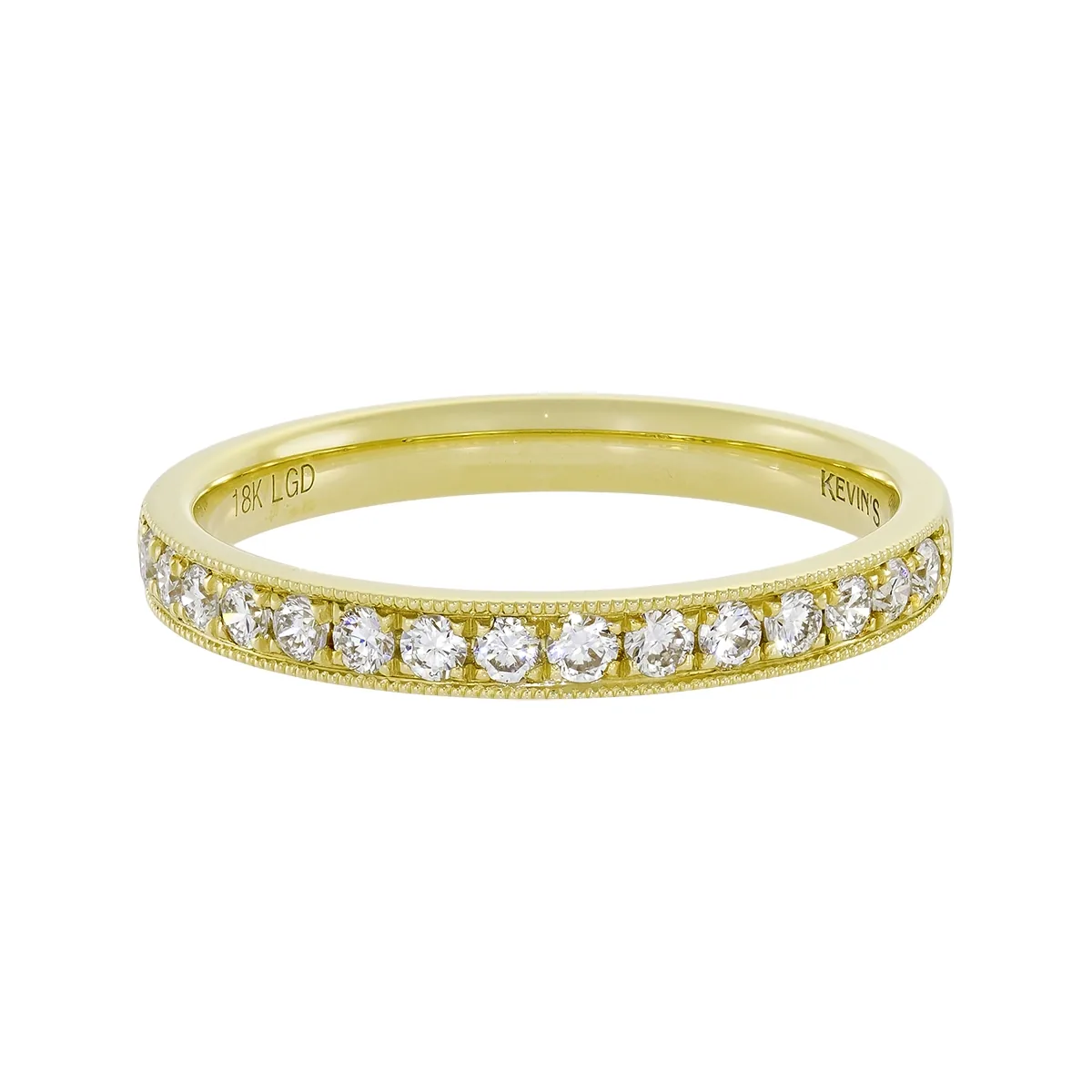 Argolla en oro amarillo de 18 Kilates, Cintillo, con diamante de laboratorio de 0.25 Ct, 2.5 mm. de ancho