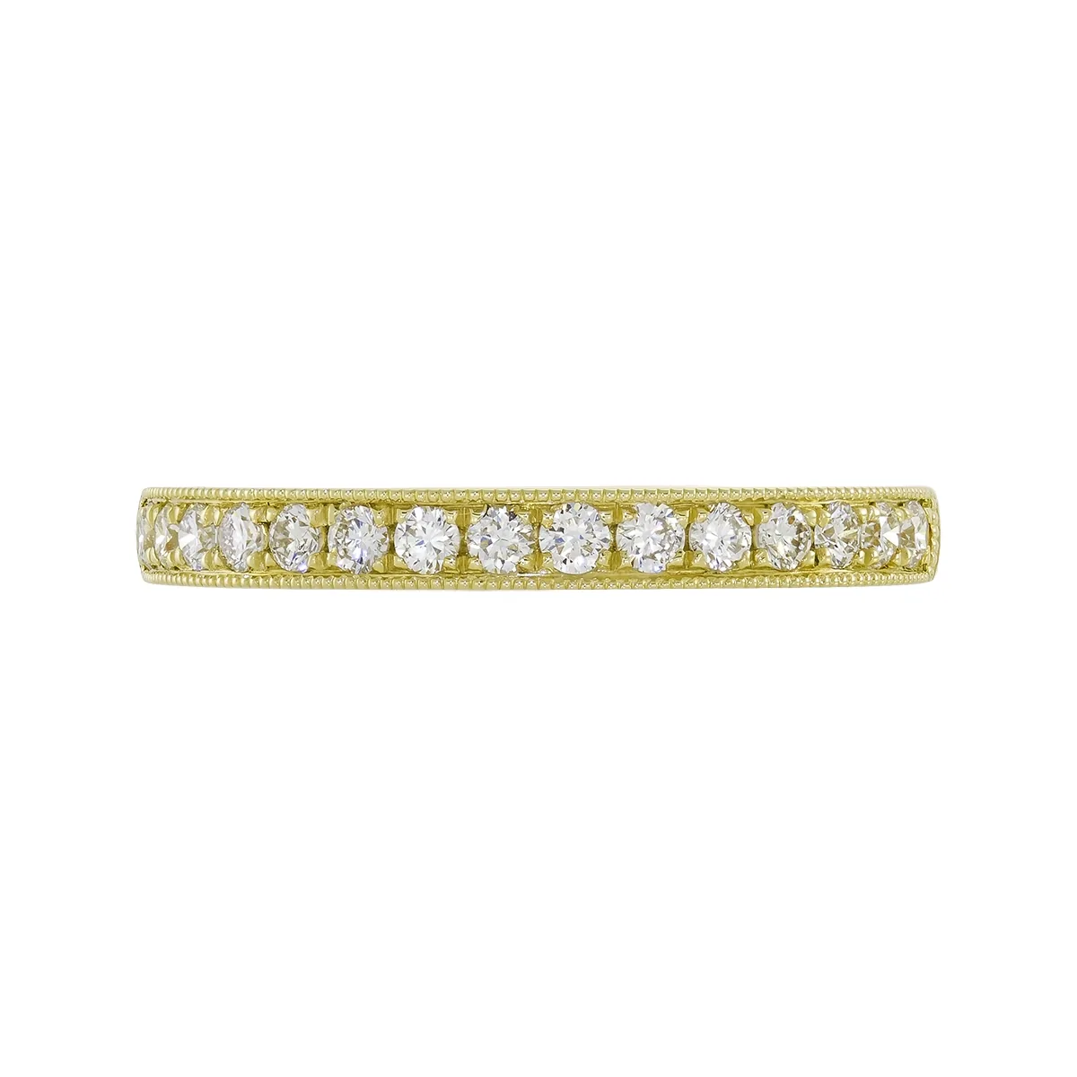 Argolla en oro amarillo de 18 Kilates, Cintillo, con diamante de laboratorio de 0.25 Ct, 2.5 mm. de ancho