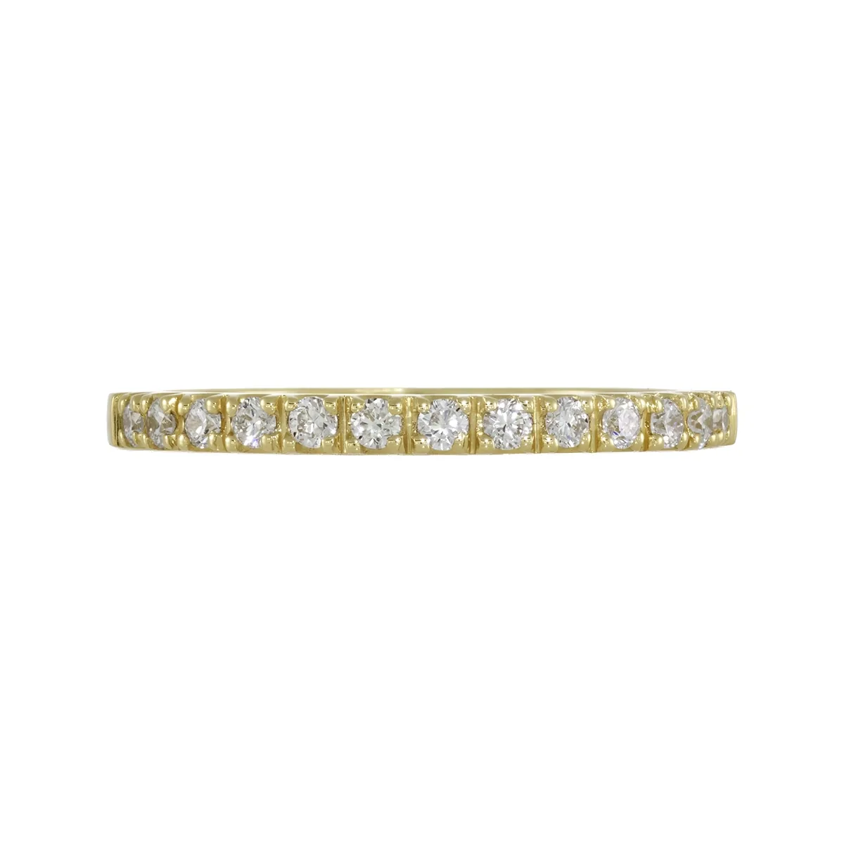 Argolla en oro amarillo de 18 Kilates, Cintillo, con diamante de laboratorio de 0.19 Ct