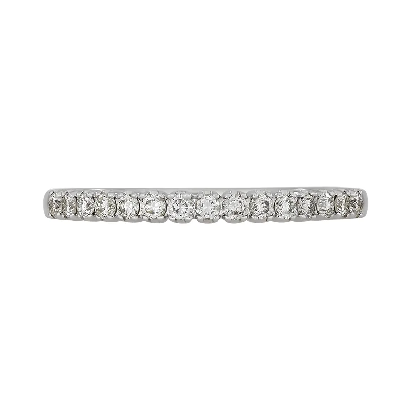 Argolla en oro blanco de 18 Kilates, Cintillo, con diamantes de 0.27 Ct
