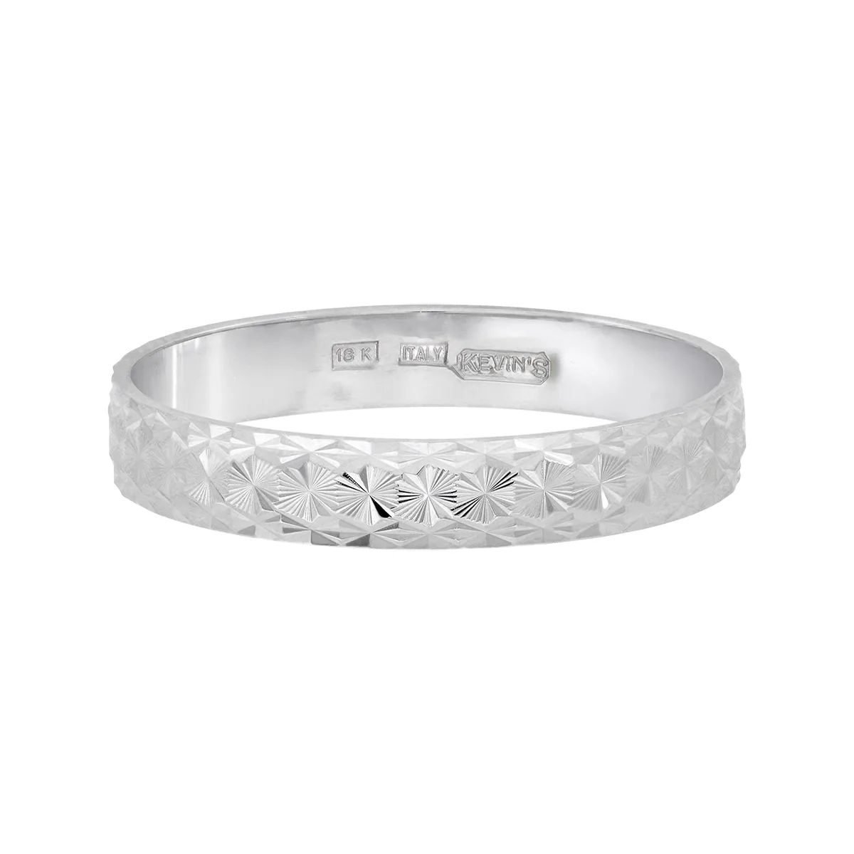 Argolla en oro blanco de 18 Kilates con visos, Plana, 3.50 mm. de ancho