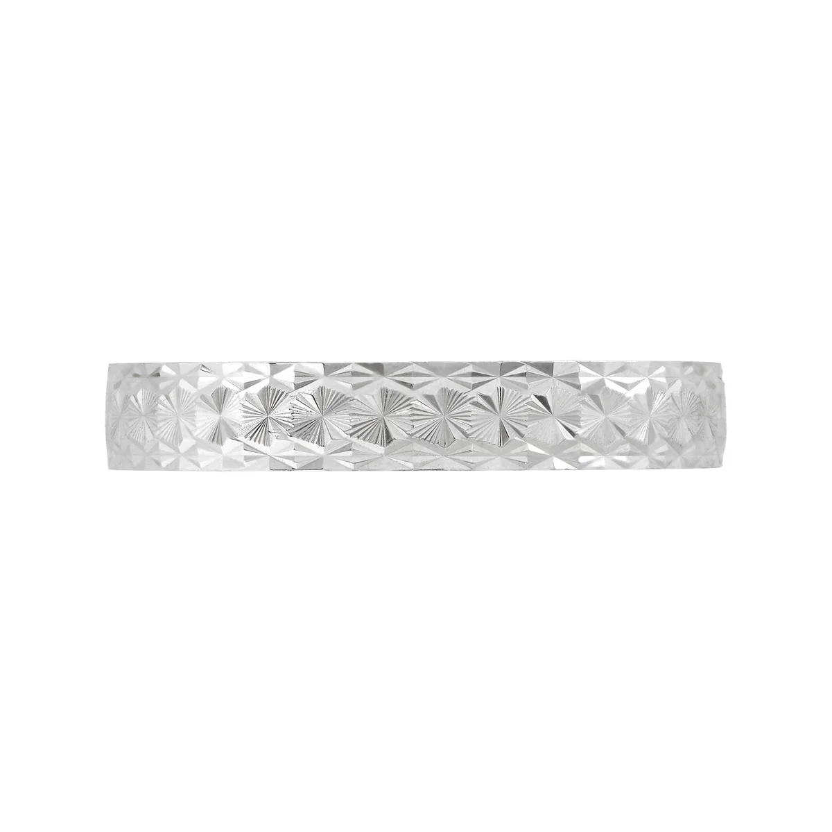 Argolla en oro blanco de 18 Kilates con visos, Plana, 3.50 mm. de ancho
