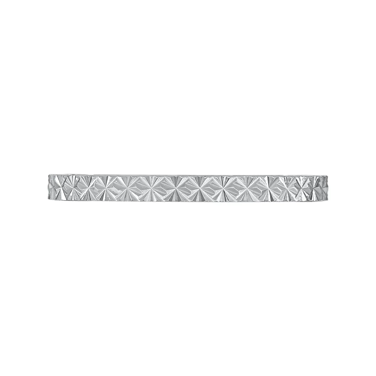 Argolla en oro blanco de 18 Kilates con visos, Plana, 1.50 mm. de ancho