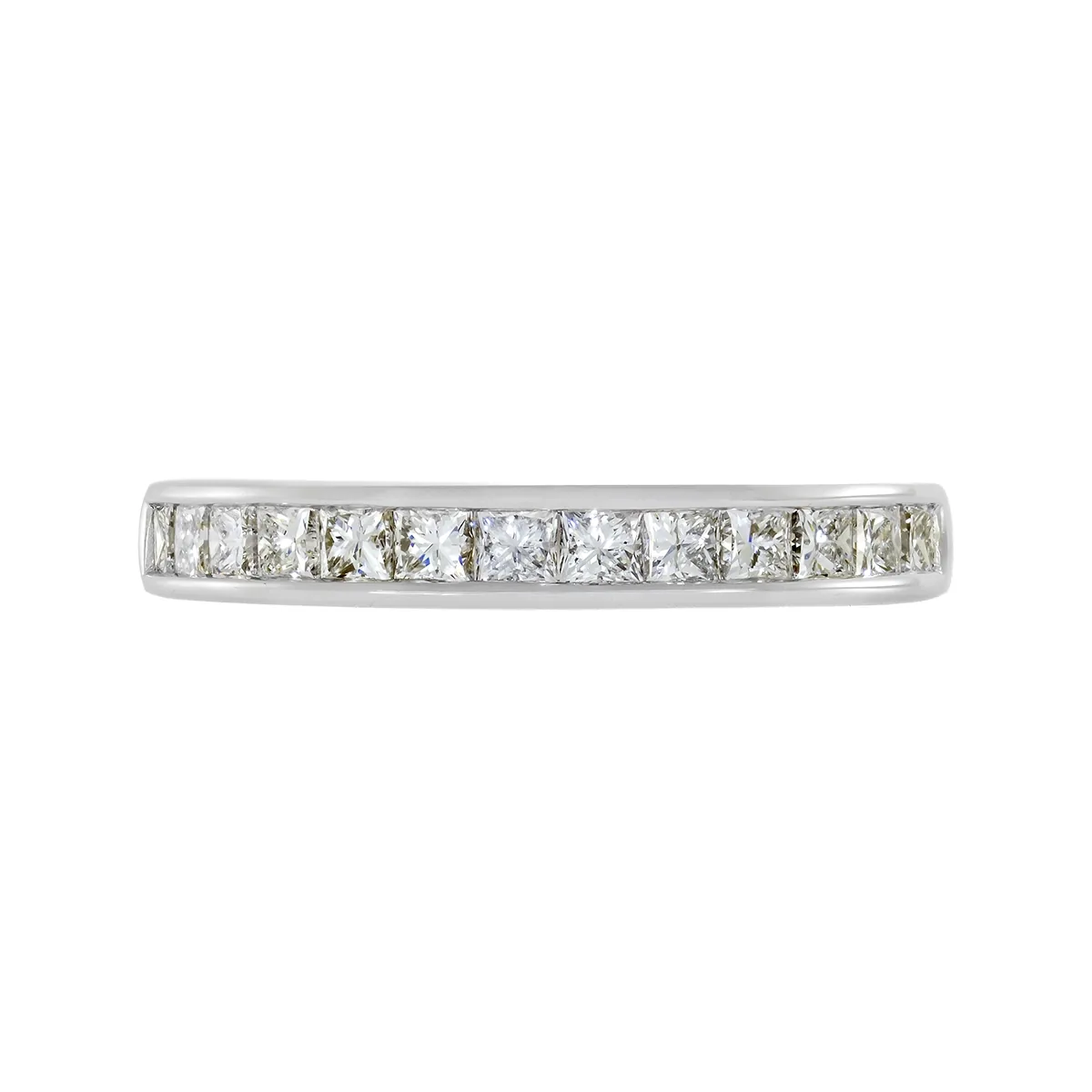 Argolla en oro blanco de 18 Kilates, Cintillo, con diamante de laboratorio de 0.55 Ct, 3 mm. de ancho