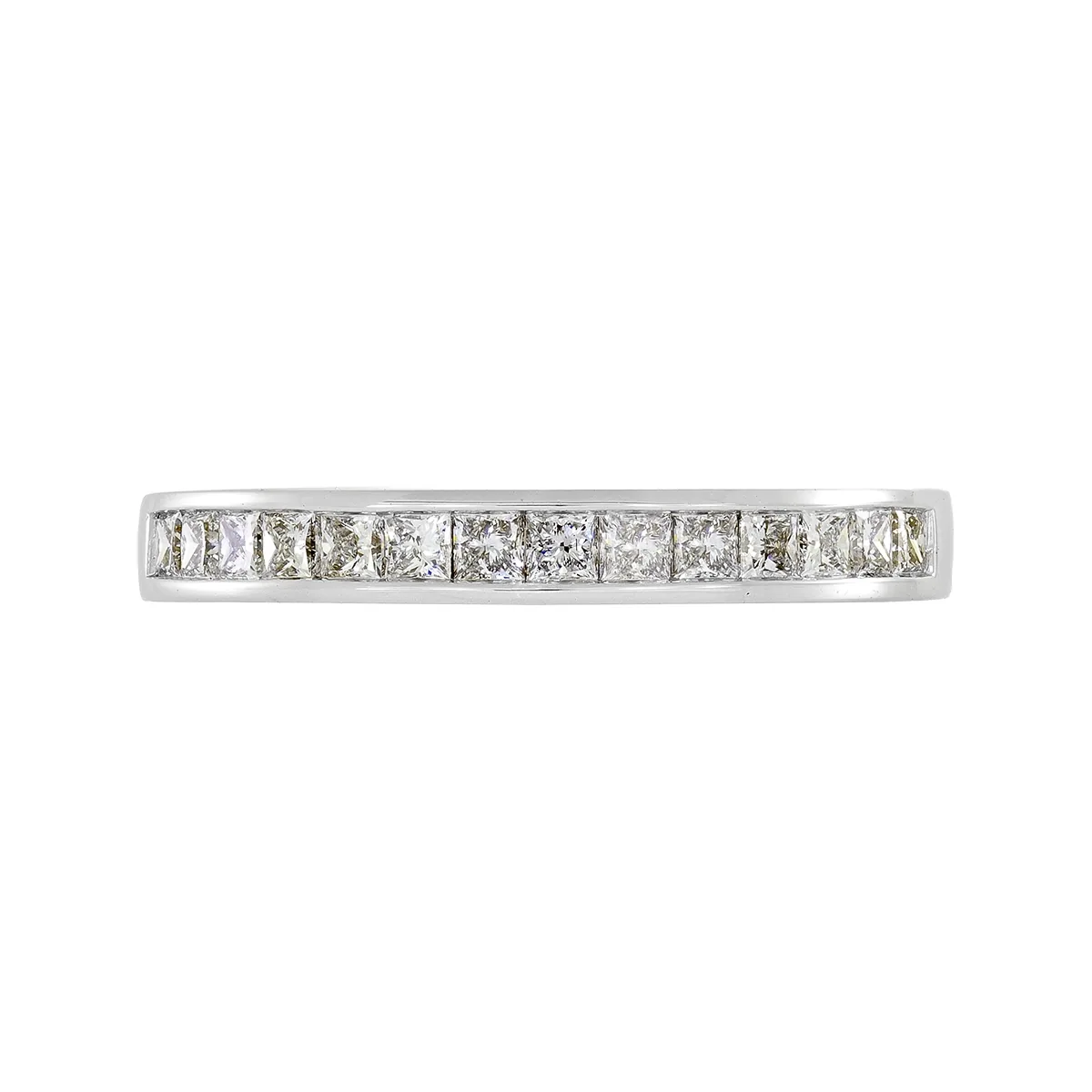 Argolla en oro blanco de 18 Kilates, Cintillo, con diamante de laboratorio de 0.35 Ct