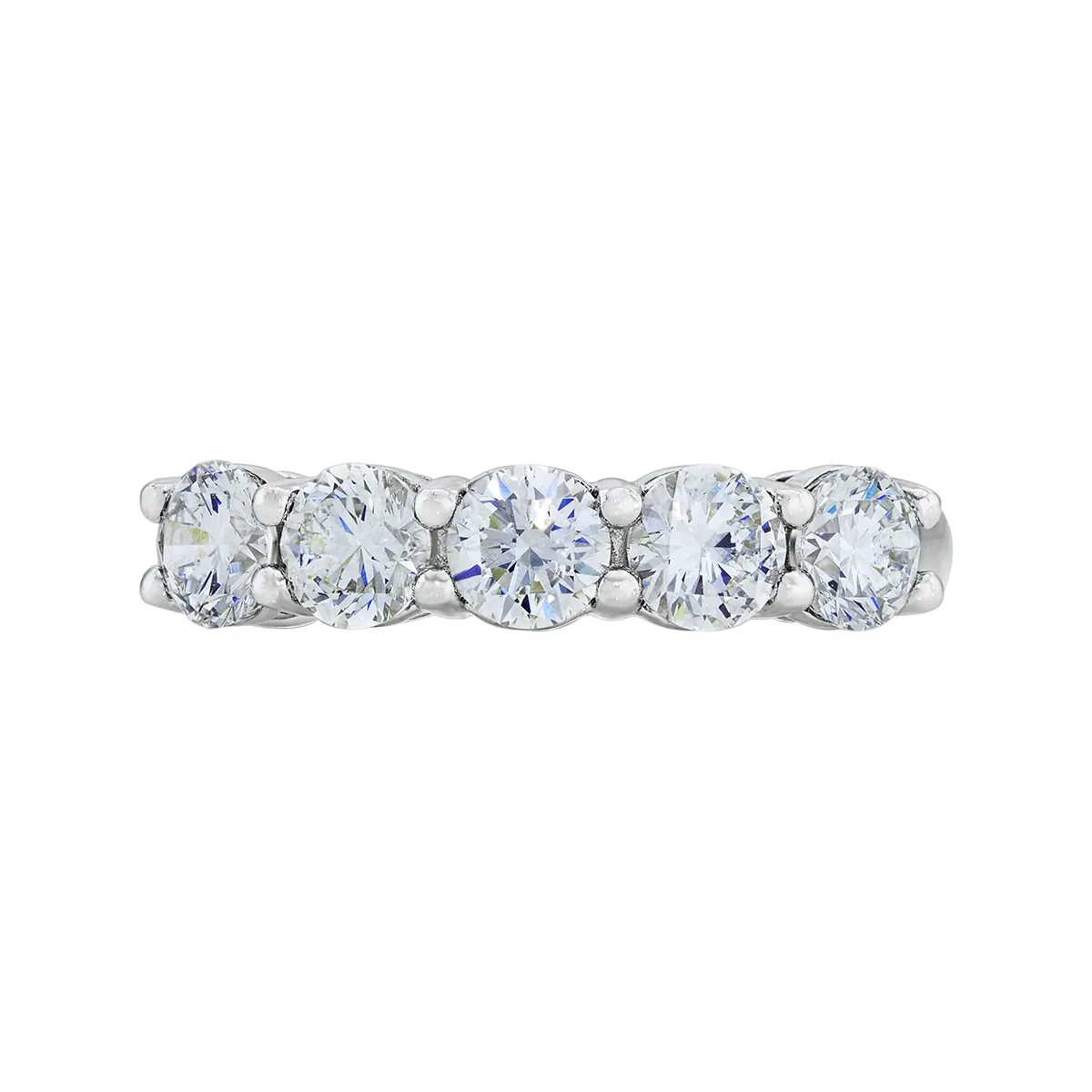 Argolla en oro blanco de 18 Kilates, Cintillo, con diamante de laboratorio de 1.50 Ct