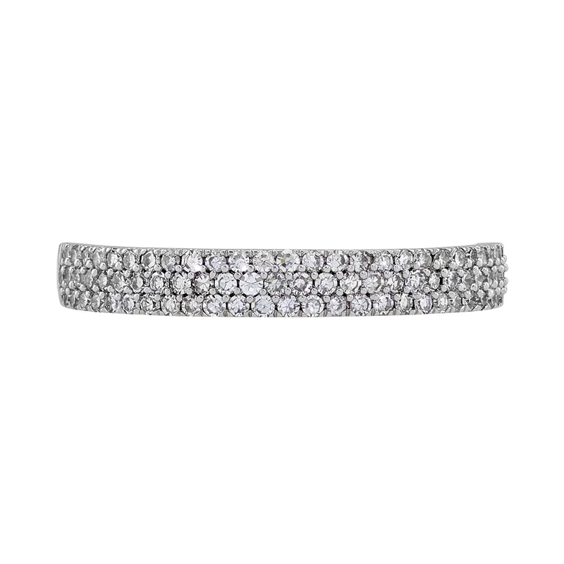 Argolla en oro blanco de 18 Kilates, con diamantes de 0.29 Ct