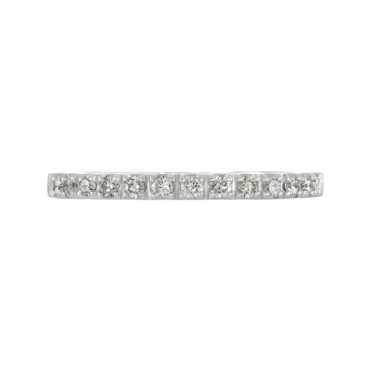 Argolla en oro blanco de 18 Kilates, Cintillo, con diamante de laboratorio de 0.19 Ct