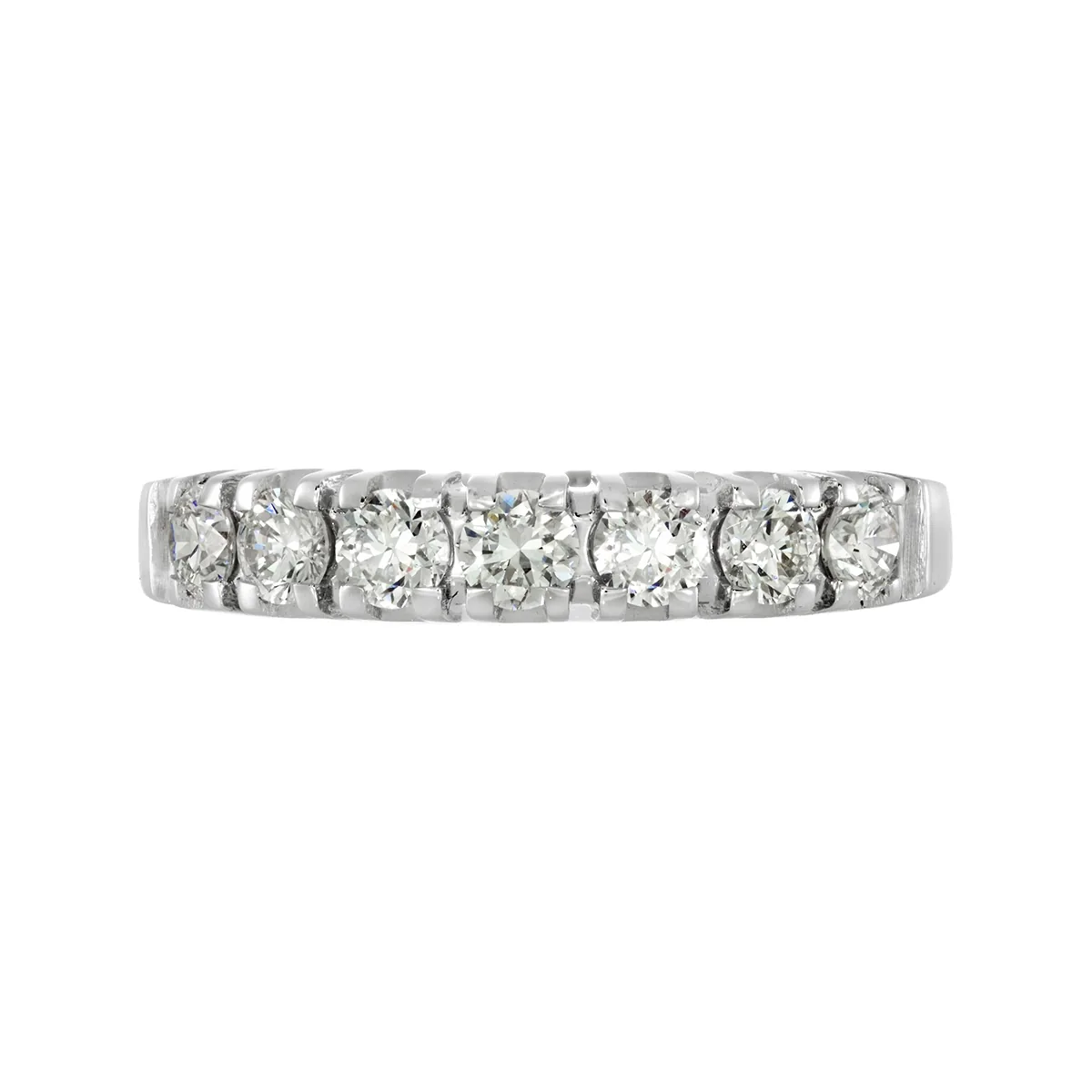 Argolla en oro blanco de 18 Kilates, Cintillo, con diamante de laboratorio de 0.50 Ct