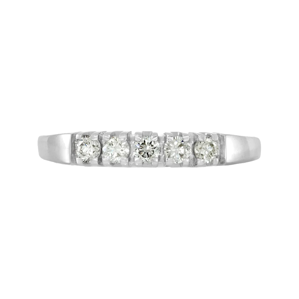 Argolla en oro blanco de 18 Kilates, Cintillo, con diamante de laboratorio de 0.20 Ct