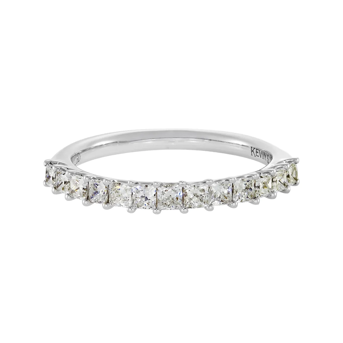 Argolla en oro blanco de 18 Kilates, Cintillo, con diamante de laboratorio de 0.55 Ct