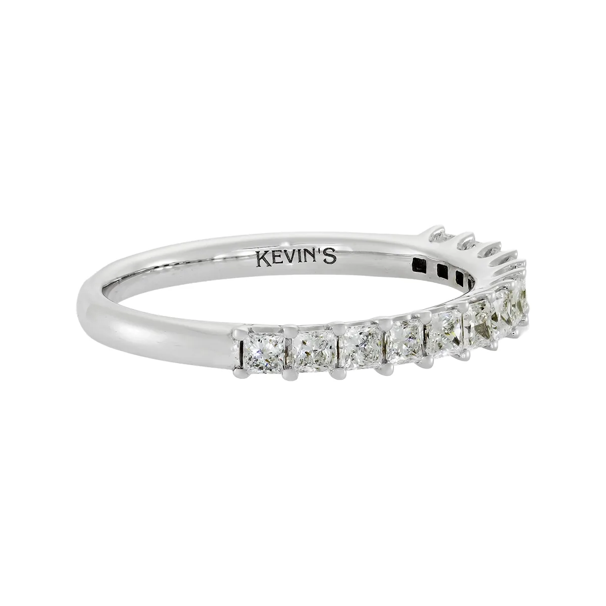 Argolla en oro blanco de 18 Kilates, Cintillo, con diamante de laboratorio de 0.55 Ct