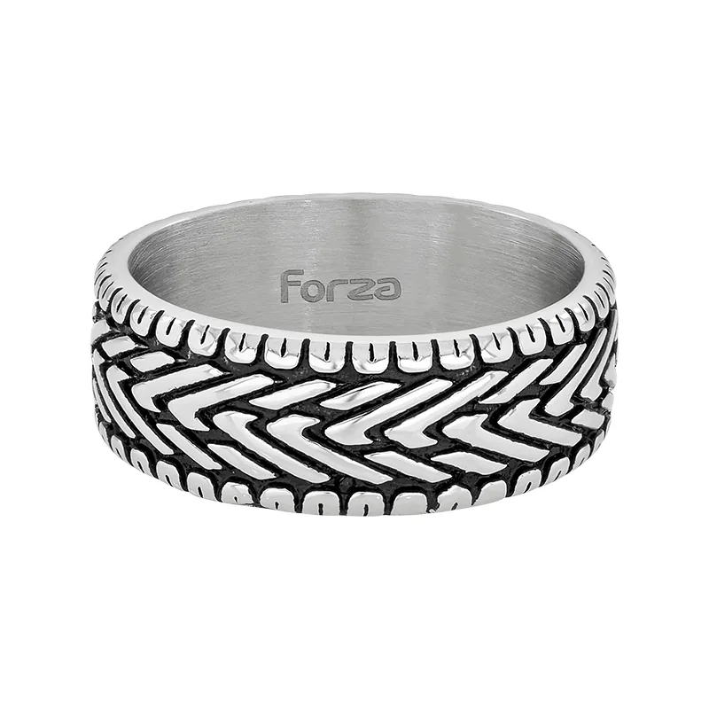 Argolla en acero, 1/2 caña, 7.50 mm. de ancho, de la coleccion Forza