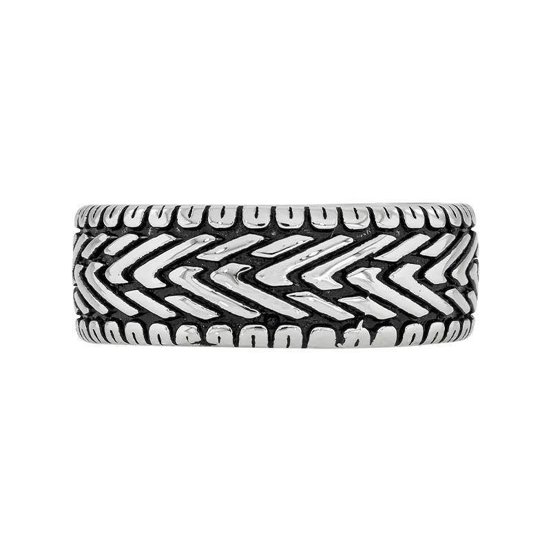Argolla en acero, 1/2 caña, 7.50 mm. de ancho, de la coleccion Forza