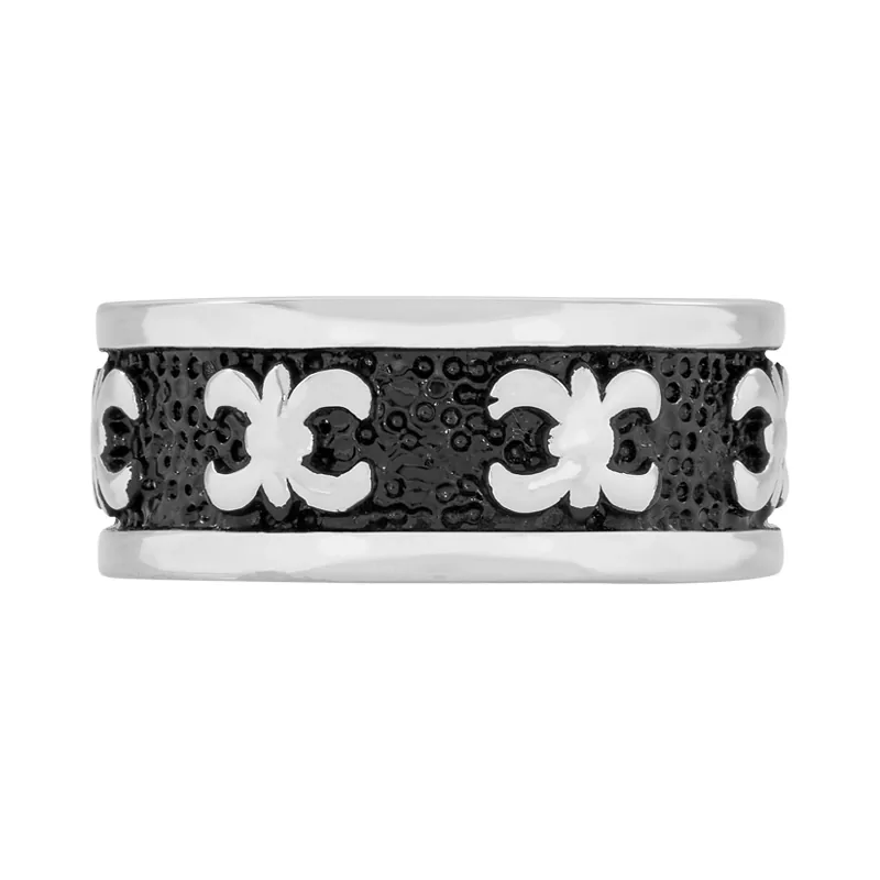 Argolla en acero, Plana, 9 mm. de ancho, de la coleccion Forza