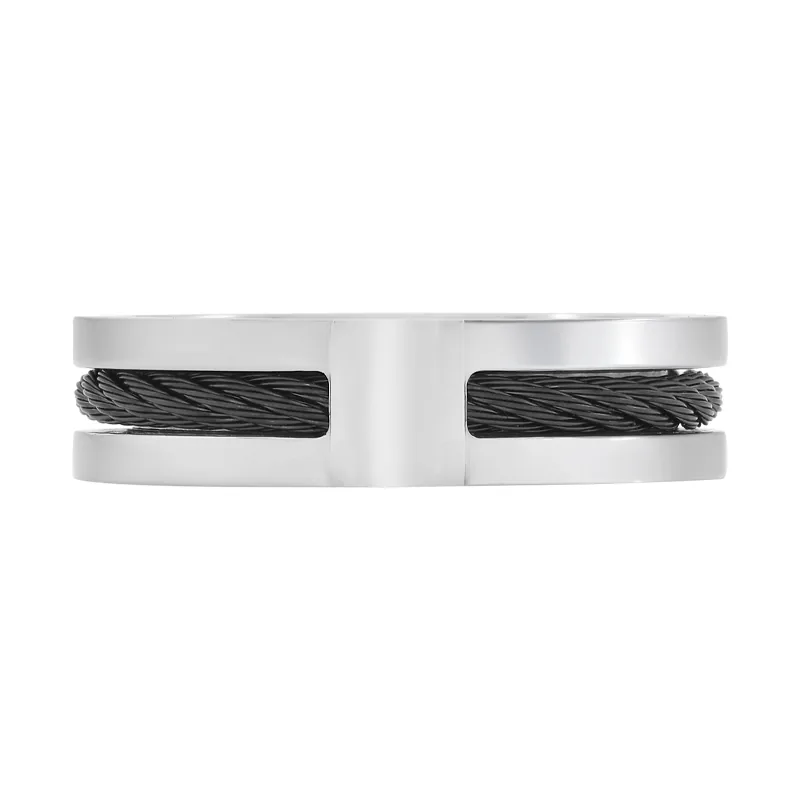 Argolla en acero, Plana, 6 mm. de ancho, de la coleccion Forza
