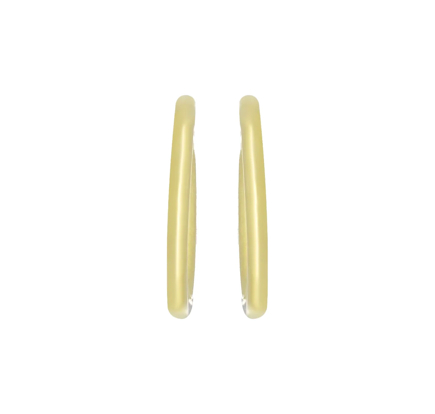 Candongas en oro amarillo de 18 Kilates, Aguja, 1 mm. de ancho